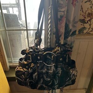 Elegant Black and Gray Women's Handbag